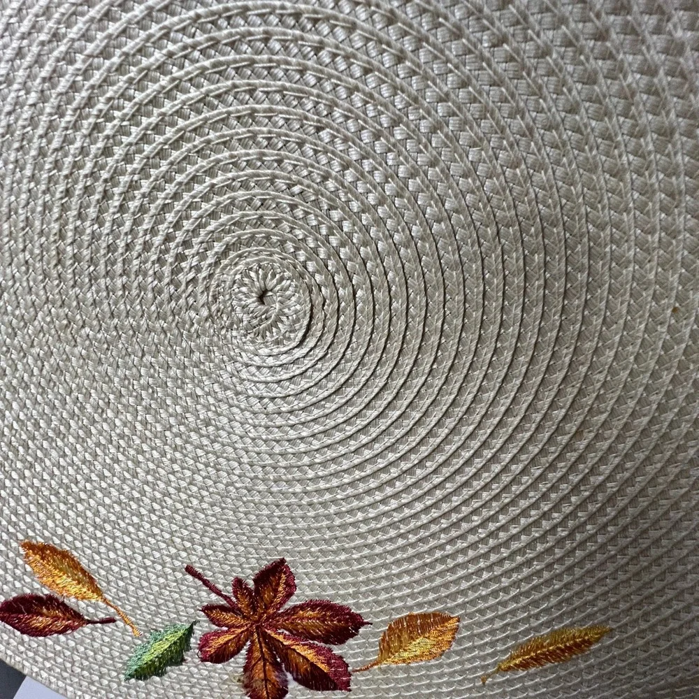 Embroidered Fall Harvest Placemats Set of 4 15